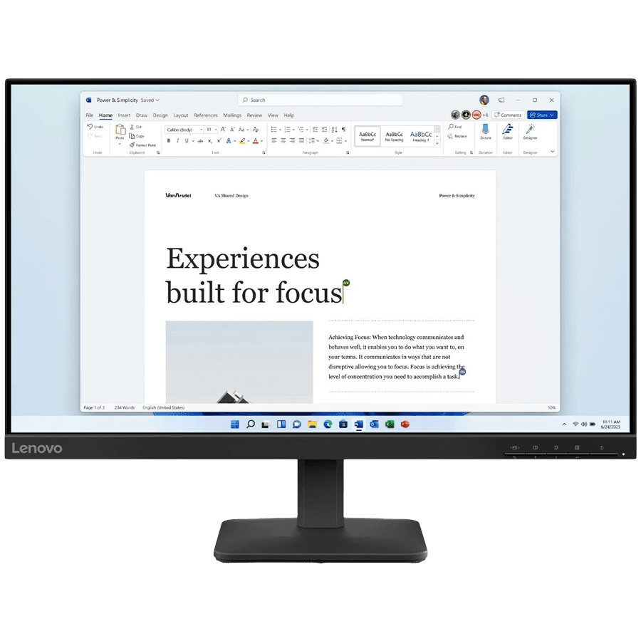 Lenovo Monitor LED L24-4e 23.8” IPS 1920×1080 3ms 1300:1 250cd An